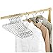 16.5” Wire Hanger 4mm Lockable Hangers 10Pack Stainless Steel Slim Thin Heavy Duty Windproof Lock Hook Metal Space Saving Clothes Hotel Hangers for RV Camping Silver (10)