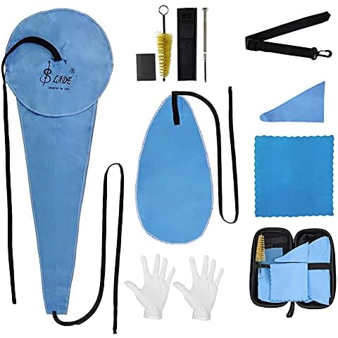 YZNLife Saxophone Cleaning Kit with Case for Alto Tenor Included Thumb Rest Cushion Reed Case Mouthpiece Brush Mini Screwdriver Cleaning Cloth for Clarinet, Flute and Wind & Woodwind instrument Cover