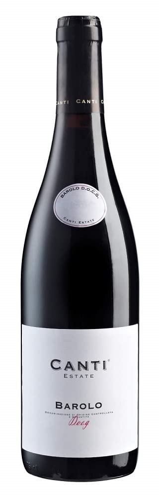 Canti - Italienischer trockener Barolo Rotwein, Nebbiolo-Trauben aus Piemont, Reichhaltiger dunkler Beerengeschmack mit einem robusten reichen Geschmack, 1x750 ml (Packung mit 6)