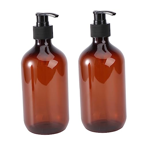 WOFASHPURET Versatile 500ml Pump Bottle Set Opaque Refillable Shampoo Bottles Pump Hand Soap Dispenser (Light)
