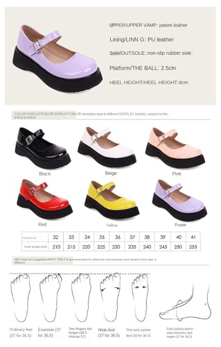 Loafers for Women Women’s Platform Wedges Cute Buckle Round Toe Thick Bottom Shoes2