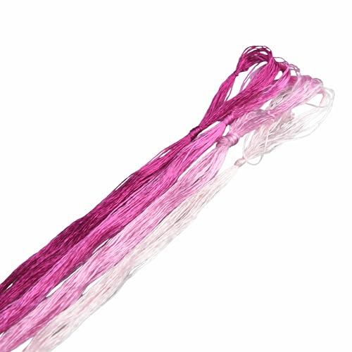 Image of 4 Skeins Mulberry Silk Floss Embroidery Thread Floss-Cross Stitch Threads China Silk Woven Jewelry Threads DIY Sewing Kits (17)