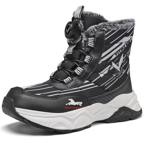JMFCHI SPORTS Unisex Kinder Schneestiefel Jungen Winterschuhe...