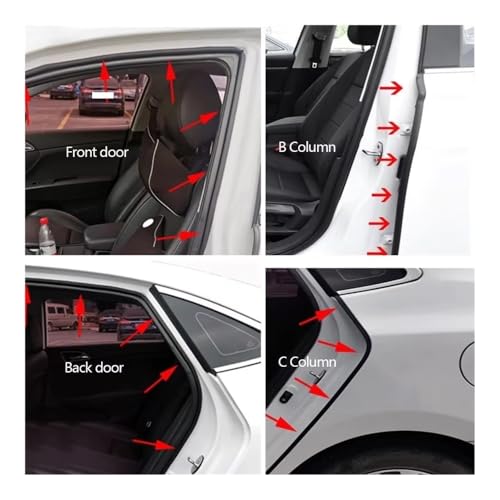 Joint étanchéité portière voiture caoutchouc double couche isolation phonique - 4