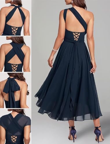 Stylefun Women's Convertible Long Bridesmaid Dresses High Low Chiffon Multiway Formal Evening Gowns CYM1272