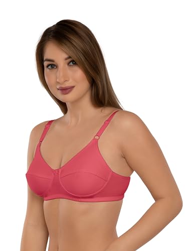 Image of Daisy DEE Women's Cotton Seamed Non-Wired Regular Straps Full Coverage Non-Padded Bra - NSHTL