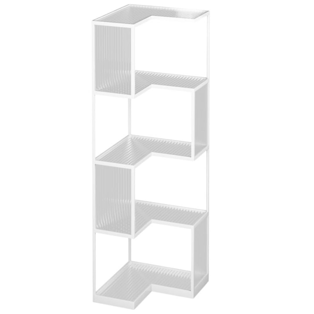 FVYRH Corner Shelf Corner Shelves Corner Rack Standing Corner Stand 4-Tier Glass Corner Shelf Decorative Bookshelf Corner Shelf with Storage for Living Room Corner Stand Corner Shelf Stand