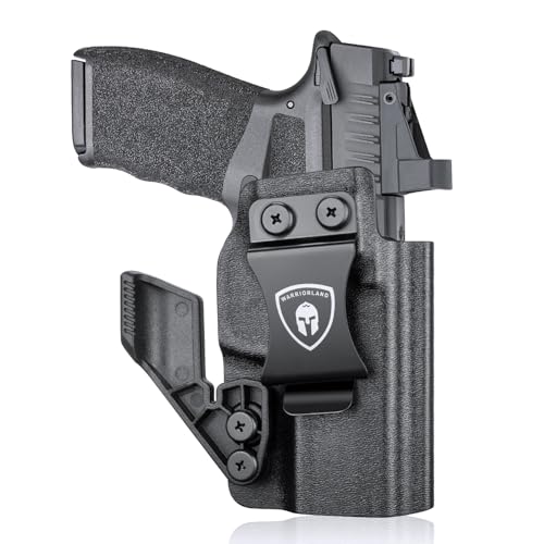 WARRIORLAND 1.75' Metal Clip Kydex Holster, Compatible with Springfield Hellcat Pro, Appendix Conceal Carry Holster, Adj. Cant & Retention, Optic Cut Ready, Right Hand