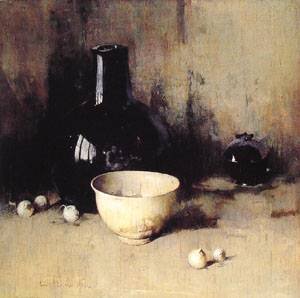 GFM Painting Reproducción de pintura al óleo pintada a mano de Still Life with Self-Portrait Reflection,Pintura al óleo de Emil Carlsen - 182 x 199 cm