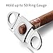 CIGARLOONG Cigar Cutter and Lighter Set, Sharp Blade Cutter Refillable Butane Lighter with Cigar Punch(Grey)