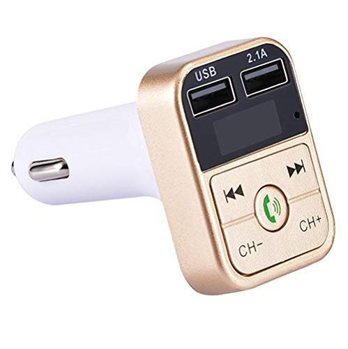 Bluetooth FM-Transmitter für Auto MP3-Player unterstützt Freisprechfunktion & Tf-Karte & U-Disk 5 V 2.1a USB-Ladegerät 12 V-24 V FM-Modulator