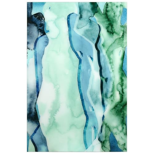 Empire Art Direct Water Women I Frameless Free Floating Tempered Glass Panel Graphic Rectangular Wall Art, 48" x 32" x 0.2", Ready to Hang
