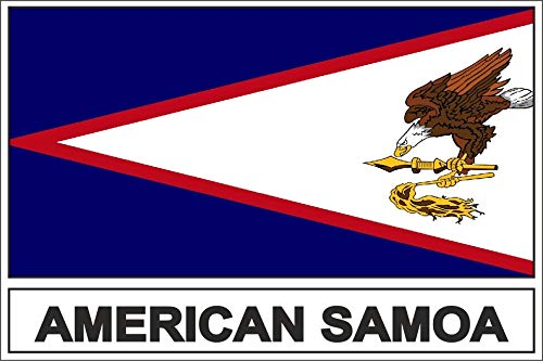 Akachafactory Autocollant Sticker Drapeau AS Samoa USA