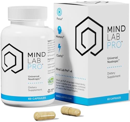 Mind Lab Pro® Universal Nootropic™ Brain Booster Supplement for Focus, Memory, Clarity, Energy - 60 Capsules - Plant-Based, Naturally Sourced Memory Vitamins for Better Brain Health