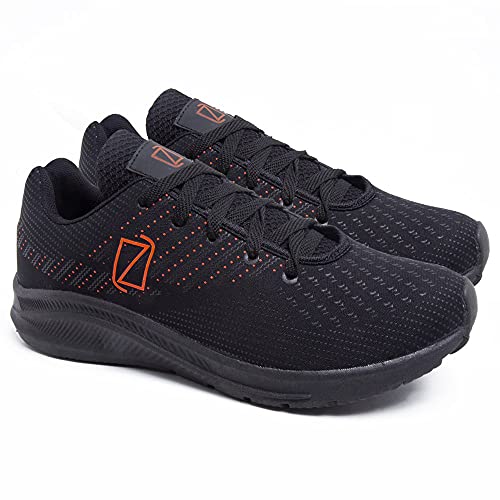 Conjunto Blusa e Calça Moletom + Tenis Academia Casual Conforto - Preto/PretoLaranja - G/42