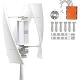 【Fácil instalación】Este kit de aerogenerador doméstico incluye todos los herrajes necesarios para una fácil instalación. Su diseño vertical compacto simplifica el montaje. Su construcción sencilla minimiza los requisitos y costos de mantenimiento, y la función de frenado automático de 300 rpm evita la sobrecarga.