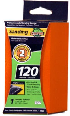 Ali Industries Gator 7305 EZ123 Angle Sanding Sponge, 120-Grit - Quantity 5