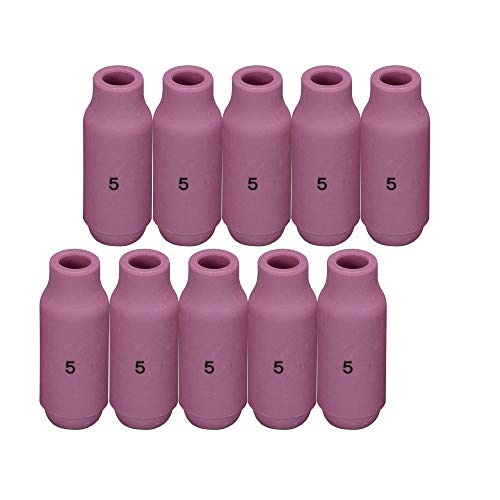 Riverweld Tig Alumina Nozzles Ceramic Cup 10N49#5 5/16" Orifice Fit Db Pta Sr Wp 17 18 26 Tig Welding Torch 10Pk #TOP1