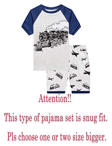 Image of KikizYe Boys Short Sleeve Pajamas Kids Summer Pjs Children Pajamas