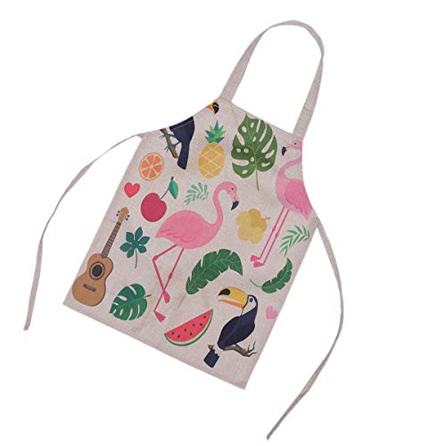 BESTonZON Kinderschürzen, Schürzen aus Baumwolle mit Flamingo Ananas Muster für...