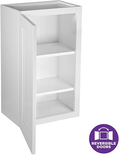 Miniatura 5 de Design House Brookings - Armario de pared de cocina no ensamblado estilo Shaker W1830, 46.5 x 30.5 x 76 cm (ancho x profundidad x altura), pintado