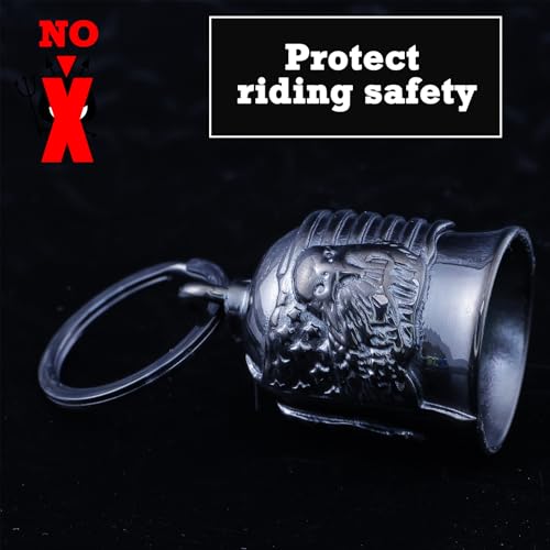 Image of Motorcycle for Bells - Motorcycle Angel Bell for Men Women,Bell Biker Accessory,Guard Riding Safety (Black)