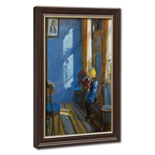 Poster Anna Ancher chambre bleue pour sublimer un salon chaleureux et lumineux