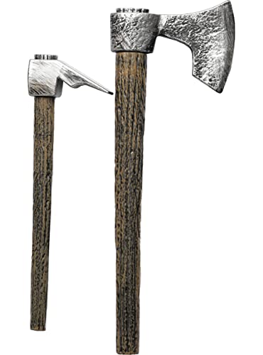 Funidelia | Set de Armas de Floki – Vikings Oficial para Hombre y Mujer ▶ Vikings, Vikingos, Bárbaro, Nórdico - Color: Gris / Plateado, Accesorio para Disfraz - Licencia: 100% Oficial