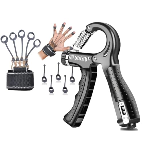 Buy ODDISH Way to Fitness Adjustable Hand Grip Strengthener with Finger Exerciser Combo, Forearm, Wrist & Grip Trainer for Home Gym Workout Equipment for Men & Women (Counter Adjustable- 5-60 Kg) Online at Low Prices in India - Amazon.in - Image 2