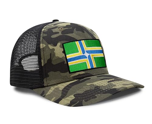 Image of International Tie City Hat for Men and Women, Adjustable Snapback Trucker Baseball Cap with Embroidered Patch