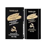 Hair Color Stick for Gray Coverage,Gray Hair Cover Temporary Hair Dye Wand for Quick Root Touch Up, Easy Washable & Non-Damaging Formula Black