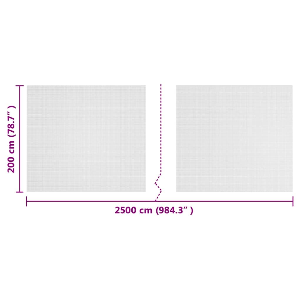 Filet anti-insectes pour jardin et plantes, grille de protection en polyéthylène, filet robuste pour terrasse et extérieur, blanc, 2500 x 200 cm