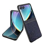 Compatibile con Cover Motorola Razr 40 Ultra Glitter Silicone Antiurto, Custodia Motorola Razr 40 Ultra TPU Sottile Brillantini Protezione Case (Nero)