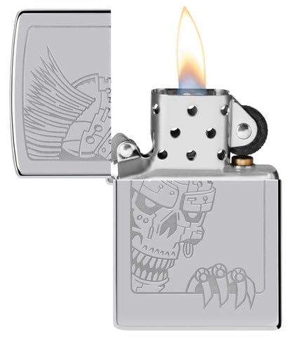 Encendedor Zippo grabado Mohawk Skull diseño miniatura 6