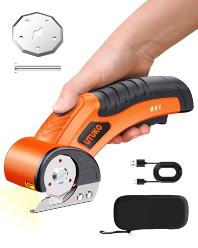 UTUKO Electric Cardboard Cutter, 800RPM Brushless Cordless Box Cutter Tool