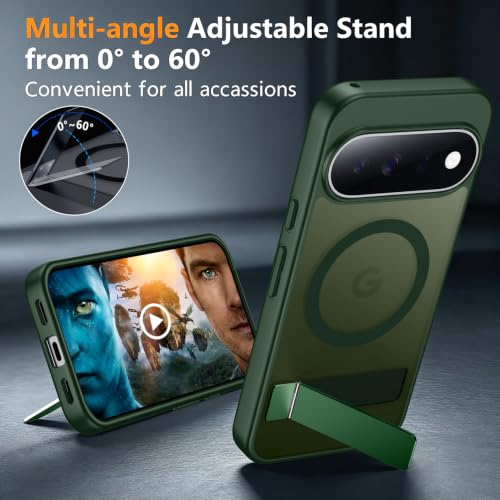 Image of SPIDERCASE Magnetic for Google Pixel 11 Case,with Stand,Green