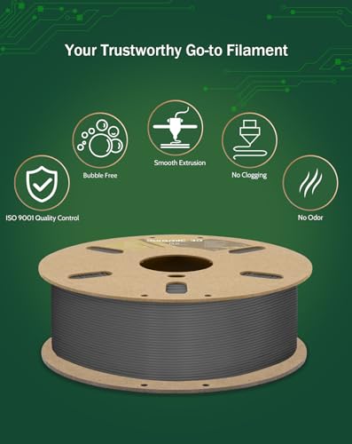 Image of DURAMIC 3D PLA Filament Basic for 3D Printer Neatly Wound Easy Printing | 3D Printing Filament 1.75mm, Dimensional Accuracy + /- 0.02 mm, Fit Most FDM 3D Printers 1KG PLA Smoky Gray