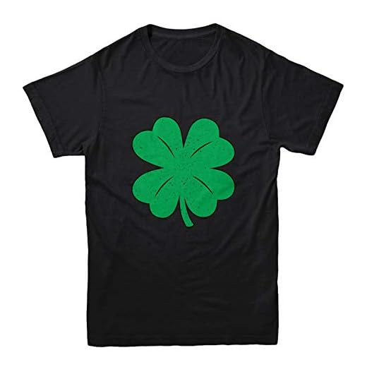 Trevo de quatro folhas envelhecido - Camiseta juvenil com trevo de trevo, Preto, Medium