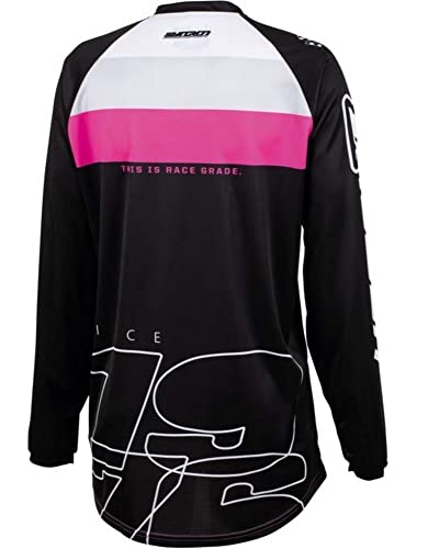 Answer Racing 447332 Women's A23 Syncron Cc Jersey: Black/White/Rhodamine, S #TOP1