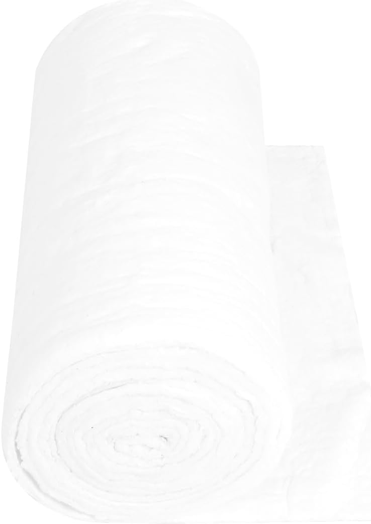 BLACKHORSE-RACING 2400F Ceramic Fiber Insulatio Blanket，1/4 Thick x 16" x 240" Ceramic Fiber Fireproof Insulation Blanket for Welding，Wood Stove，Pipe Insulation，Muffler Packaging，etc