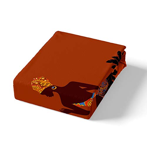 Housse de couette girafe marron hypoallergénique et douce pour lit double