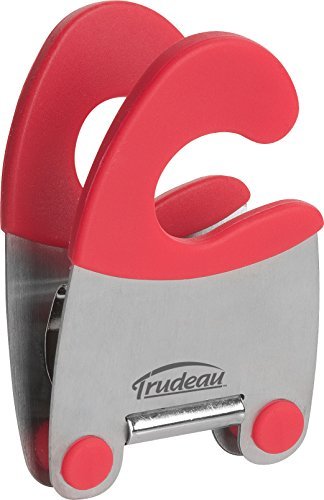 Trudeau Maison Stainless Steel Untensil Rest Pot Clip  Red by Trudeau