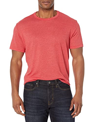 Alternative Men's Hoodie, Eco Zip Up Camo Triblend Jersey Hooded Sweatshirt, Vintage RED, 2X Large