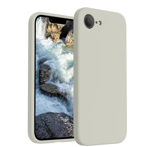 Image of FireNova Magnetic for iPhone 17e Case /iPhone 16e Case, Compatible with MagSafe, [Silicone Camera Protection] Microfiber Lining Phone Case, 6.1 inch, Stone