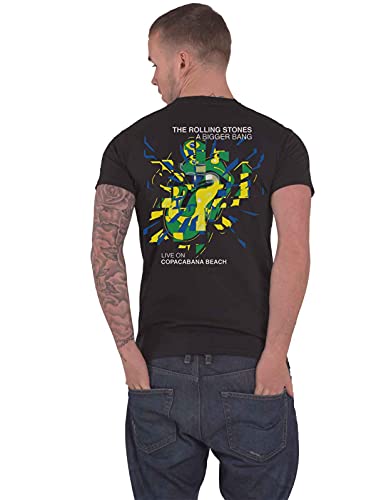 Rolling Stones The T Shirt Bigger Bang Brazil 80 Band Logo Nouveau Officiel Noir - Les Beatles, Paul McCartney, John Lennon, RIngo Starr, George Harrison Rolling Stones The T Shirt Bigger Bang Brazil 80 Band Logo Nouveau Officiel Noir – Image 3