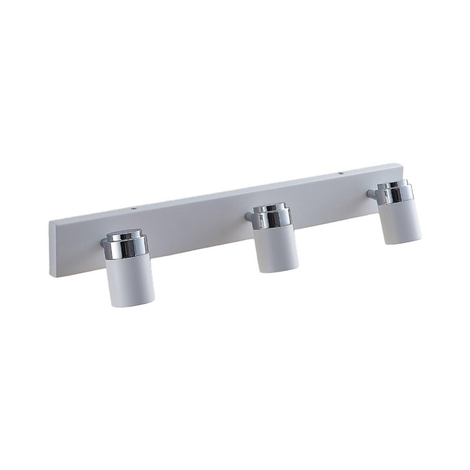 Lindby Spotlight Kardo, 3-Bulb, White, Metal, Ip44