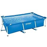 Intex Rectangular Frame Pool - Aufstellpool, Blau - 220 x 150 x 60 cm
