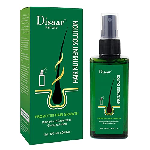 DISAAR Beauty Ginger Hair Grown Oil Spray Solution Natural Nourishing Repair Follicle Roots Melon Extract Ginseng Root Extract 120ml / 4.06fl.oz