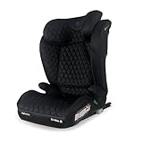 My Babiie Highback Booster Car Seat - ISOFIX, 100-150cm (Approx. 4-12 Years, Group 2/3), i-Size R129, Adjustable Child High Back Seat, Padded, 10 Position Headrest - Quilted Black - Image 1