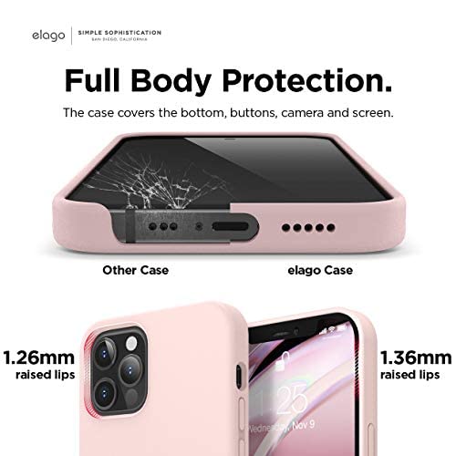 Elago Compatible With Iphone 12 Case, Iphone 12 Pro Case, Liquid Silicone Case For Iphone 12, Case For Iphone 12 Pro 6.1 Inch [Lovely Pink] - Full Body Protection (Screen & Camera Protection) #TOP4